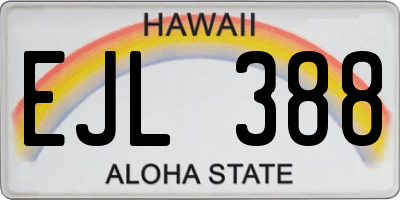 HI license plate EJL388