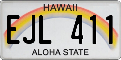 HI license plate EJL411