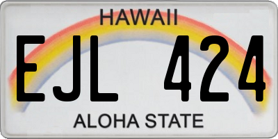 HI license plate EJL424