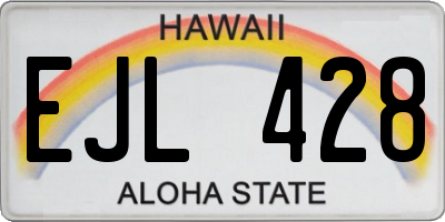 HI license plate EJL428