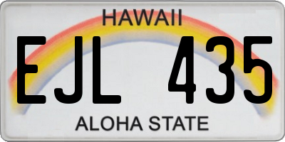 HI license plate EJL435