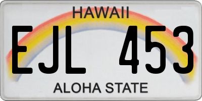 HI license plate EJL453