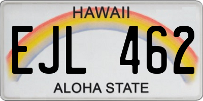 HI license plate EJL462