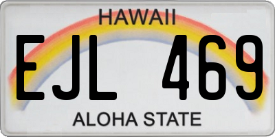 HI license plate EJL469