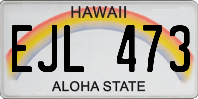 HI license plate EJL473