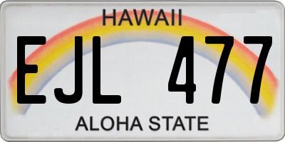 HI license plate EJL477