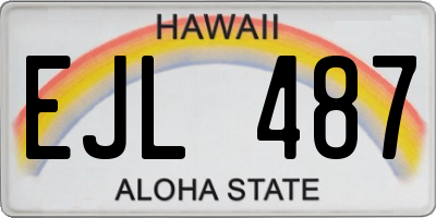 HI license plate EJL487
