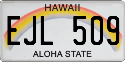 HI license plate EJL509