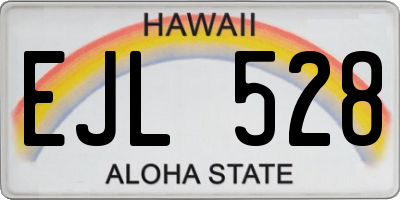 HI license plate EJL528