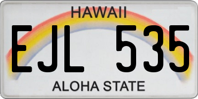 HI license plate EJL535