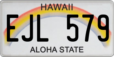 HI license plate EJL579