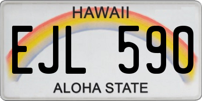 HI license plate EJL590