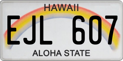 HI license plate EJL607