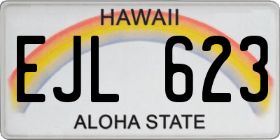 HI license plate EJL623
