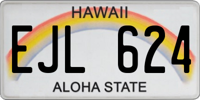 HI license plate EJL624