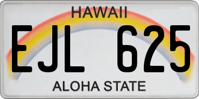 HI license plate EJL625