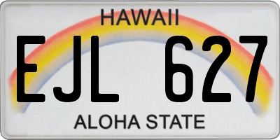 HI license plate EJL627