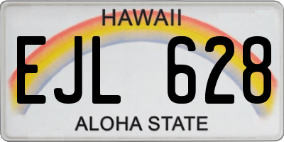 HI license plate EJL628
