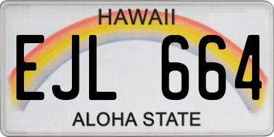 HI license plate EJL664