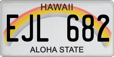 HI license plate EJL682