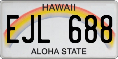HI license plate EJL688