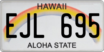 HI license plate EJL695