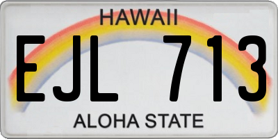 HI license plate EJL713