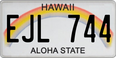 HI license plate EJL744