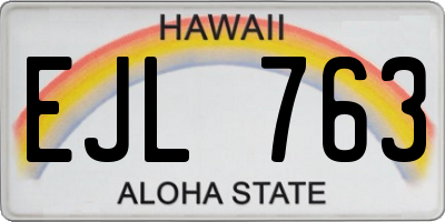 HI license plate EJL763