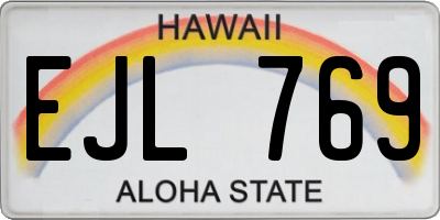 HI license plate EJL769