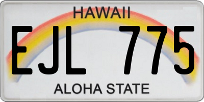 HI license plate EJL775