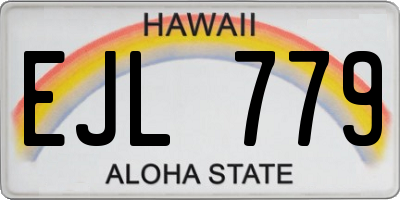 HI license plate EJL779
