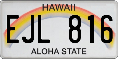 HI license plate EJL816