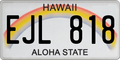 HI license plate EJL818