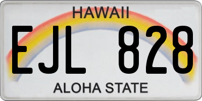HI license plate EJL828
