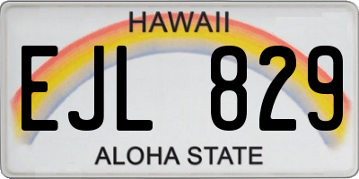 HI license plate EJL829