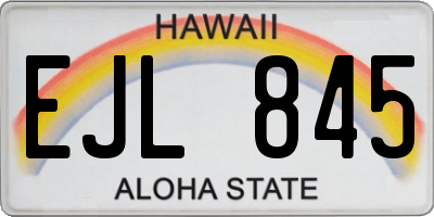 HI license plate EJL845