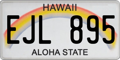 HI license plate EJL895