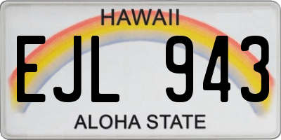 HI license plate EJL943