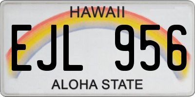 HI license plate EJL956