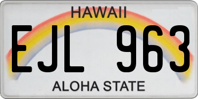 HI license plate EJL963