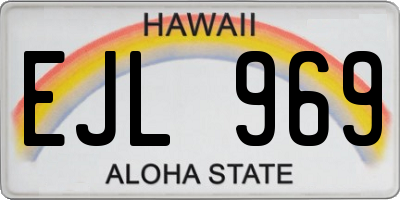 HI license plate EJL969