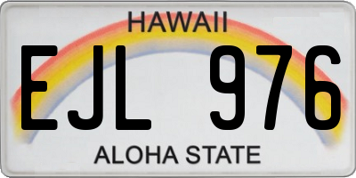 HI license plate EJL976