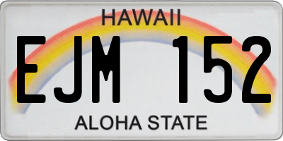 HI license plate EJM152