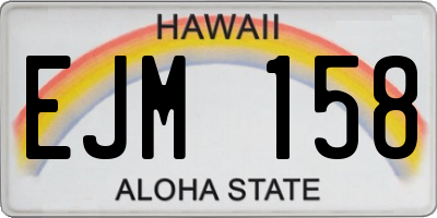 HI license plate EJM158
