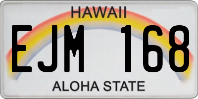 HI license plate EJM168