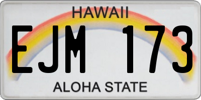 HI license plate EJM173