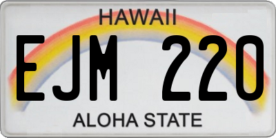 HI license plate EJM220