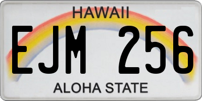HI license plate EJM256