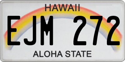 HI license plate EJM272